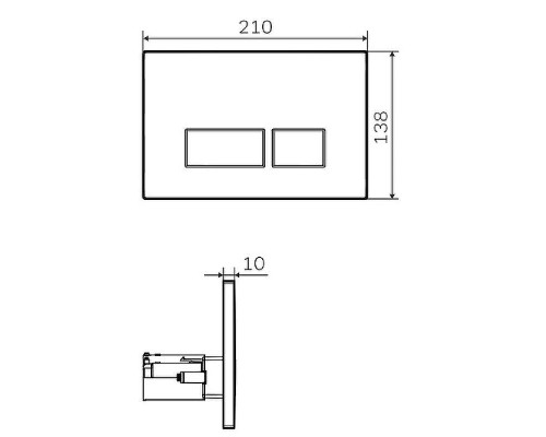 Клавиша смыва AM.PM Pro S I047038 Черная матовая