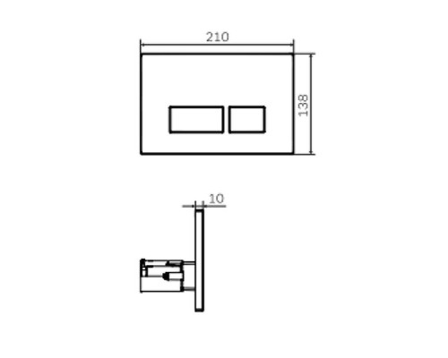 Клавиша смыва AM.PM Pro S I047001 Белая глянцевая