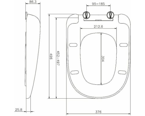 Сиденье для унитаза AM.PM Sensation C307851WH Белое с Микролифтом
