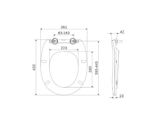 Сиденье для унитаза AM.PM Sense C747855WH Белое с Микролифтом