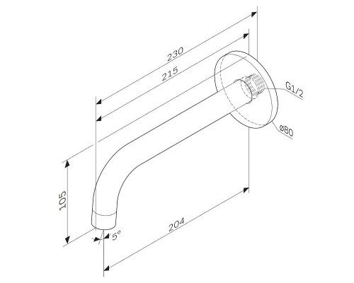 Излив для смесителя AM.PM X-Joy F85B70022 цвет Черный матовый