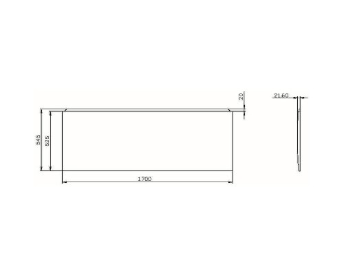 Фронтальная панель для ванны AM.PM X-Joy 170 W94A-170-070W-P1 Белая