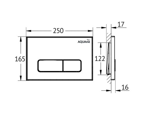 Клавиша смыва AQUAme AQM4104W цвет Белый