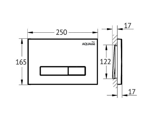 Клавиша смыва AQUAme AQM4103B Черная