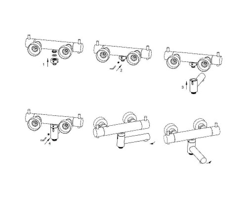 Излив для смесителя AQUAme AQM8301BG Шлифованное золото