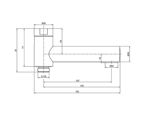 Излив для смесителя AQUAme AQM8301GM Металл