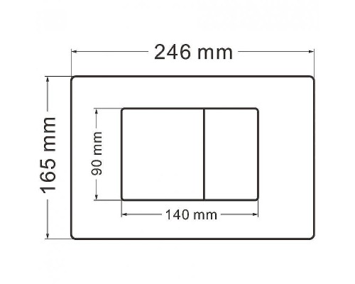 Клавиша смыва Abber AC0120MCH Хром матовый