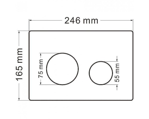 Клавиша смыва Abber AC0121MB Черная матовая