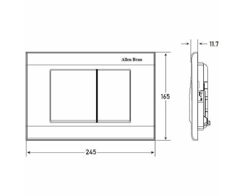Клавиша смыва Allen Brau Liberty 9.20002.31 Черная матовая