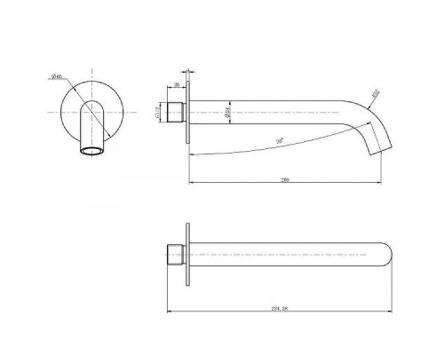 Излив для смесителя Aquanet Static AF330-98C 261829 Хром