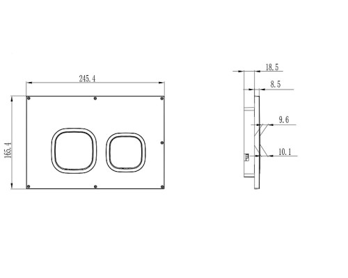 Клавиша смыва Arrow AHM001C цвет Черный