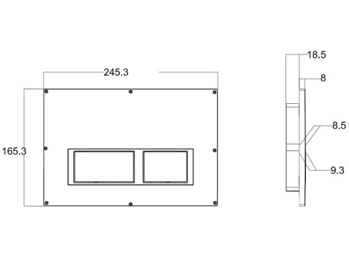 Клавиша смыва Arrow AHM003C цвет Белый