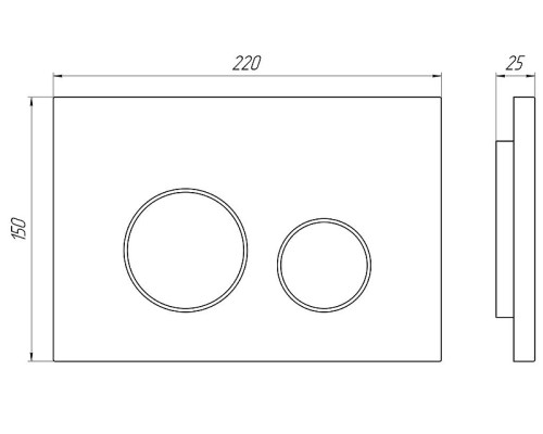 Клавиша смыва Bas ИУ00003 цвет Хром