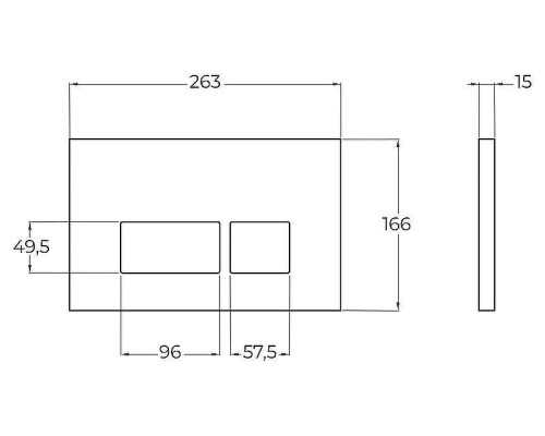 Клавиша смыва BelBagno BB042BL Белая глянцевая