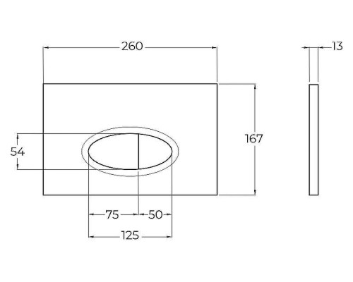 Клавиша смыва BelBagno BB051CR Хром