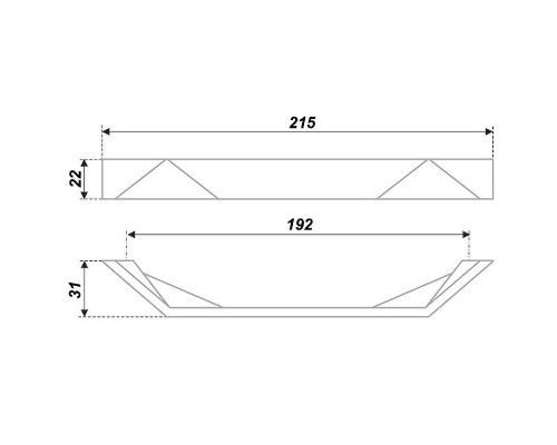 Ручка для мебели BelBagno Aurora RS268CP.4/192 Хром глянцевый