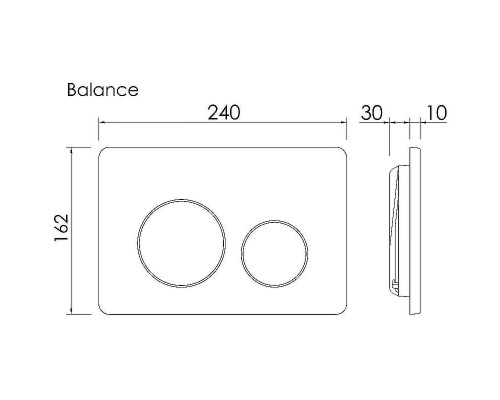 Клавиша смыва Ceramicanova Balance Circle CN12-001MB Черная матовая