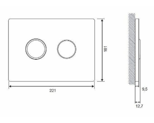 Клавиша смыва Cersanit Accento Circle P-BU-ACN-CIR/Cg Хром