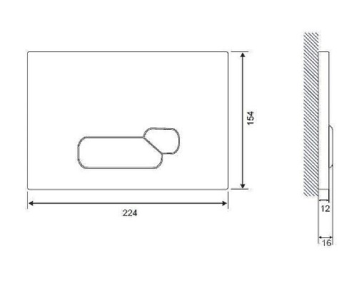 Клавиша смыва Cersanit Actis P-BU-ACT/Whg/Gl Белая