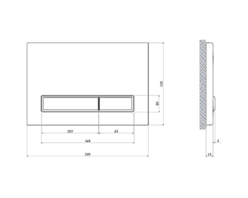 Клавиша смыва Cersanit Blick 64113 Белая