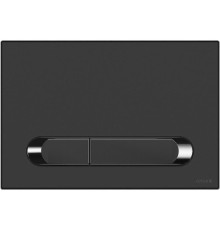 Клавиша смыва Cersanit Estetica 64112 Черная матовая Хром