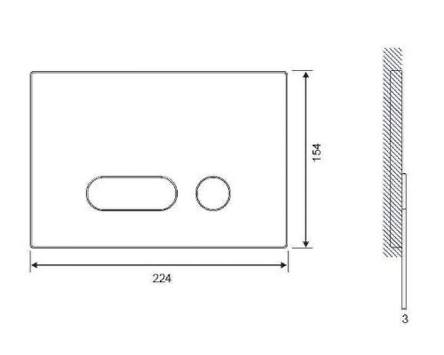 Клавиша смыва Cersanit Intera P-BU-INT/Blg/Gl Черная глянцевая