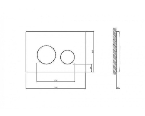 Клавиша смыва Cersanit Link 63524 Золотая матовая