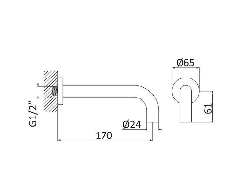 Излив для смесителя Cezares Leaf LEAF-SC-SS Sunset