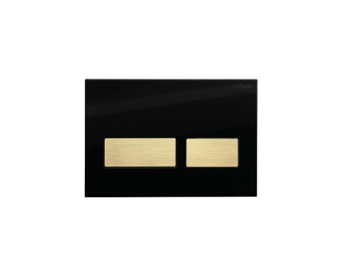 Клавиша смыва Cezares Lux LUX-GN-2-BORO цвет Черный Золото