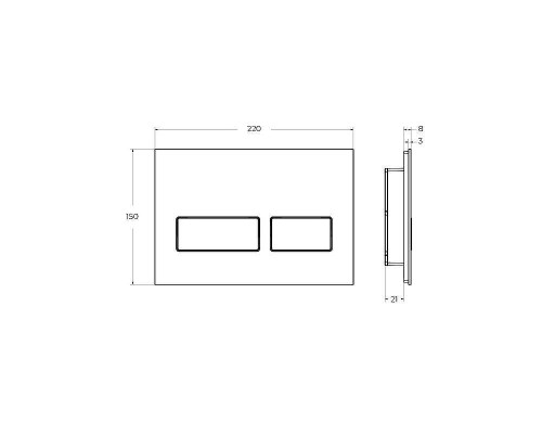 Клавиша смыва Cezares Lux LUX-GB-2-BIO цвет Белый