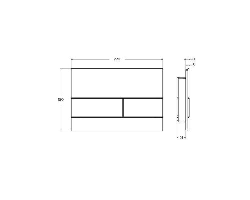 Клавиша смыва Cezares Lux LUX-GB-1-BORO цвет Белый Золото