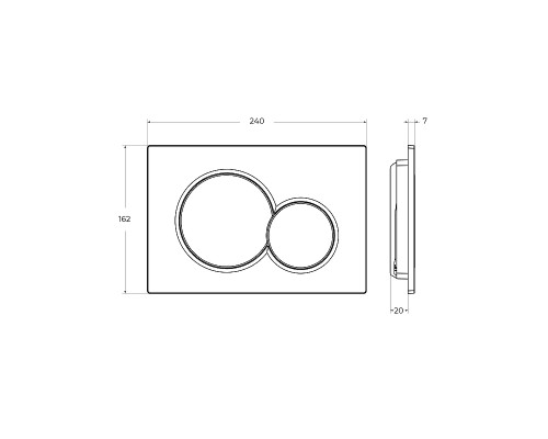 Клавиша смыва Cezares Stylus STYLUS-BTN-BL цвет Белый
