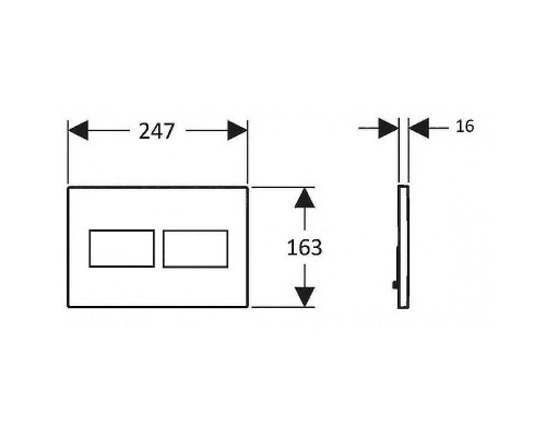 Клавиша смыва Creavit GP4009.07 Хром глянцевый с рисунком