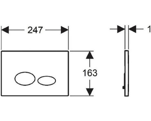 Клавиша смыва Creavit Drop GP2003.00 Хром матовая