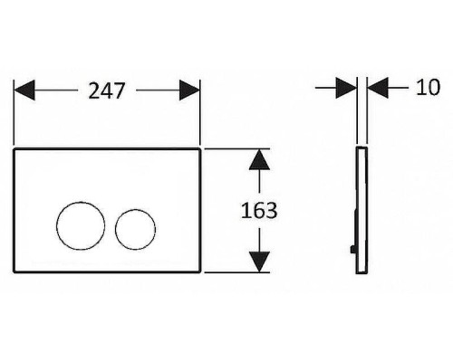 Клавиша смыва Creavit Terra GP9003.00 Хром матовая