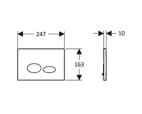Клавиша смыва Creavit Terra GP9002.08 Берри матовый