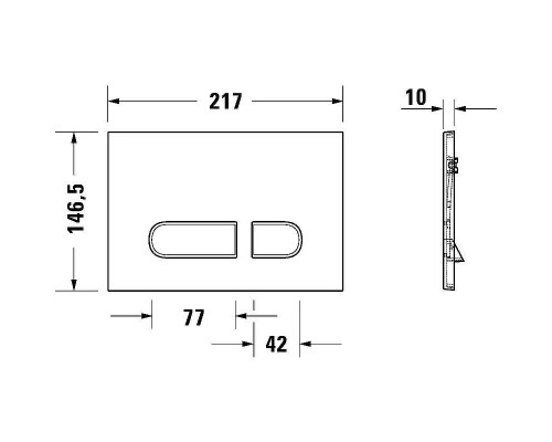 Клавиша смыва Duravit DuraSystem WD5001021000 Хром