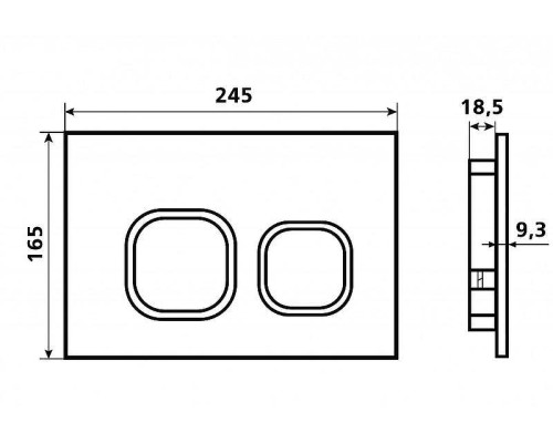Клавиша смыва Esbano LPS-10GM ESINLPS10GM цвет Оружейная сталь