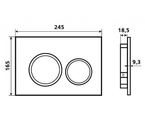 Клавиша смыва Esbano KRG-11GM ESINKRG11GM цвет Оружейная сталь