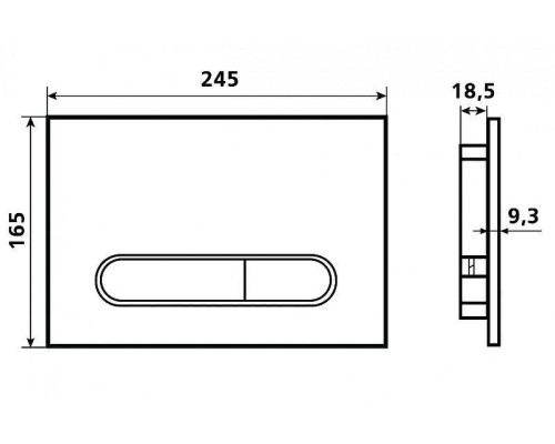 Клавиша смыва Esbano OVL-17GM ESINOVL17GM цвет Оружейная сталь
