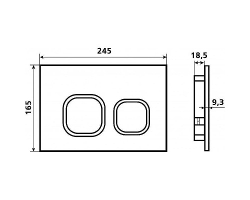 Клавиша смыва Esbano LPS-10SC ESINLPS10SC Хром глянцевый