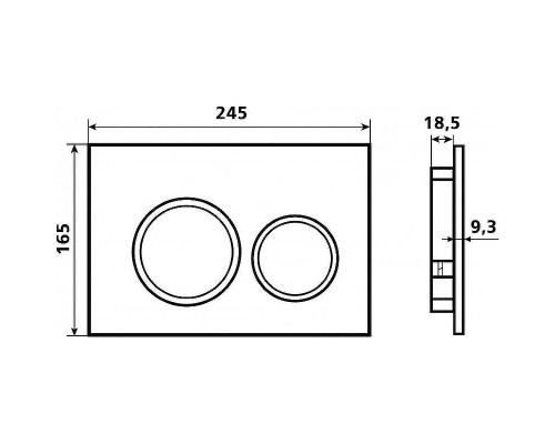 Клавиша смыва Esbano KRG-11GW ESINKRG11GW Белая глянцевая