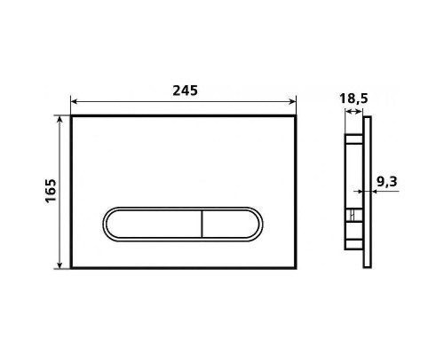 Клавиша смыва Esbano OVL-17MB ESINOVL17MB Черная матовая