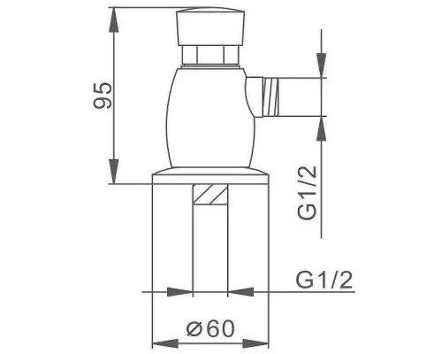Смывное устройство для писсуара Frap F7201 Хром
