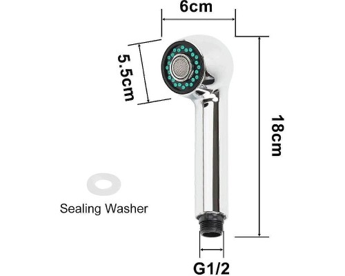 Душевая лейка для кухонного смесителя Frap F26 Хром
