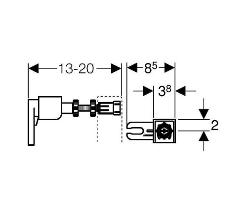 Комплект креплений Geberit Duofix 111.815.00.1 Хром