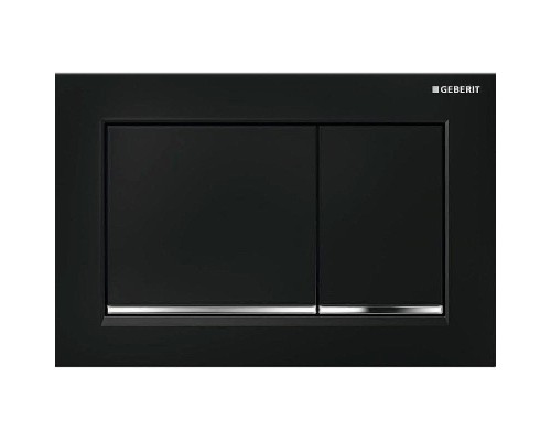 Клавиша смыва Geberit Omega 30 115.080.KM.1 Черная Хром глянцевый