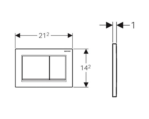 Клавиша смыва Geberit Omega 30 115.080.KM.1 Черная Хром глянцевый