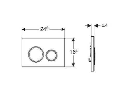 Клавиша смыва Geberit Sigma 20 NEW 115.882.JQ.1 Хром