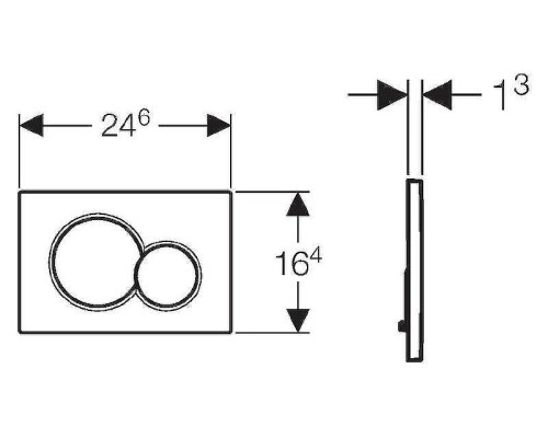Клавиша смыва Geberit Sigma 01 115.770.DW.5 Черная глянцевая